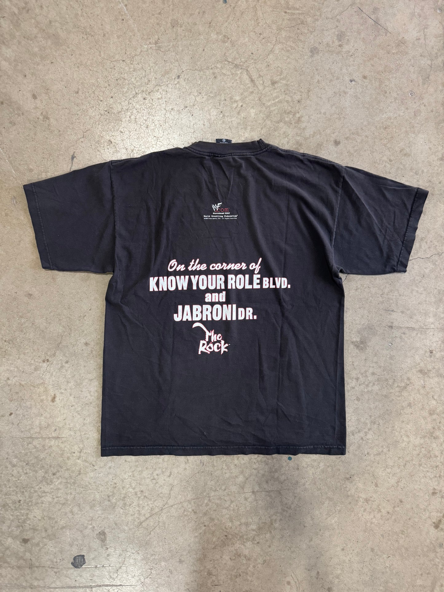 Vintage The Rock wwe tee